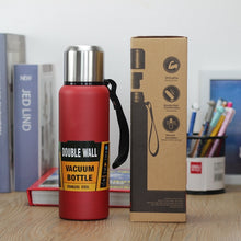 Load image into Gallery viewer, Large Capacity Stainless Steel Thermos Portable Flask Insulated Tumbler with Rope Thermo Bottle Military Style Vacuum Flask