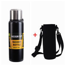 Load image into Gallery viewer, Large Capacity Stainless Steel Thermos Portable Flask Insulated Tumbler with Rope Thermo Bottle Military Style Vacuum Flask
