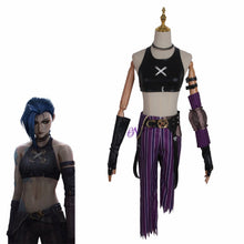 Load image into Gallery viewer, League of Legends Jinx Cosplay Costume LoL Jinx Arcane Cosplay Uniform Outfits Sexy Women Halloween Party Carnival Suit