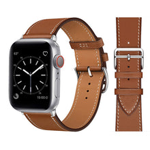 Load image into Gallery viewer, Leather strap for Apple watch band 44mm 45mm 42mm 41mm 40mm 38mm Single tour watchband bracelet iWatch series 3 4 5 6 SE 7 band