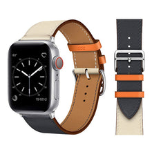 Load image into Gallery viewer, Leather strap for Apple watch band 44mm 45mm 42mm 41mm 40mm 38mm Single tour watchband bracelet iWatch series 3 4 5 6 SE 7 band