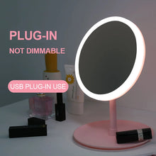 Load image into Gallery viewer, Led Light Makeup Mirror Storage LED Face Mirror Adjustable Touch Dimmer USB Led Vanity Mirror Table Desk Cosmetic Mirror