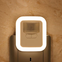 Load image into Gallery viewer, LED Plug-in Motion Sensor Light Wall Night Lamp Light with Brightness 30s/60s/90s/120s Lighting Time Adjustable for Living Room