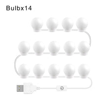 Load image into Gallery viewer, LED Professional Makeup Mirror Light Full Backlit Mirror USB Table Mirror with Light 6 10 14Bulbs Vanity Lights