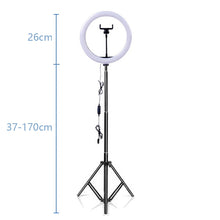 Load image into Gallery viewer, Led Ring Light with Tripod for Phone with Ring Light Rim for Mobile Round Ring Lamp for Selfie Ringh Light for Video Shooting