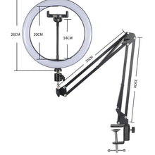 Load image into Gallery viewer, Led Ring Light with Tripod for Phone with Ring Light Rim for Mobile Round Ring Lamp for Selfie Ringh Light for Video Shooting