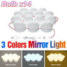Load image into Gallery viewer, LED Vanity Mirror Light USB Makeup Vanity Light Cosmetic Bulb Dimmable LED Wall Mirror Lamp Bathroom Dressing Table
