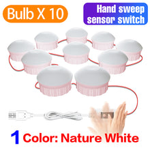 Load image into Gallery viewer, LED Vanity Mirror Light USB Makeup Vanity Light Cosmetic Bulb Dimmable LED Wall Mirror Lamp Bathroom Dressing Table