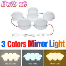 Load image into Gallery viewer, LED Vanity Mirror Light USB Makeup Vanity Light Cosmetic Bulb Dimmable LED Wall Mirror Lamp Bathroom Dressing Table