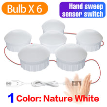 Load image into Gallery viewer, LED Vanity Mirror Light USB Makeup Vanity Light Cosmetic Bulb Dimmable LED Wall Mirror Lamp Bathroom Dressing Table