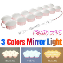 Load image into Gallery viewer, LED Vanity Mirror Light USB Makeup Vanity Light Cosmetic Bulb Dimmable LED Wall Mirror Lamp Bathroom Dressing Table