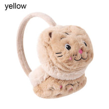 Load image into Gallery viewer, Cute cartoon fox winter warm earmuffs plush thick cotton girls girls boys warm earmuffs outdoor sports ear protection