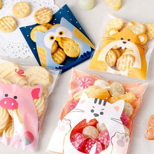 Load image into Gallery viewer, Cute animals Cookie Bags Self Adhesive Seal Plastic Cookies Bags for Kids Birthday Gifts Wedding Party Decoration 100pcs/lot