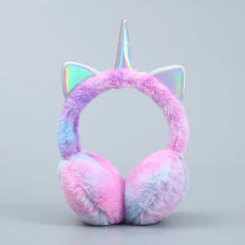 Load image into Gallery viewer, Cute Unicorn Cat Winter Earmuffs Autumn Warm Plush Ear Cover Soft Fur Teenage Student Fashion Ears Warmer Hairbands Earflap