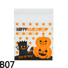 Load image into Gallery viewer, Cute Halloween Candy Bag Pumpkin Ghost Cookie Dessert Packaging Bags Self-adhesive Plastic Bags Supplies Trick Or Treat Gifts