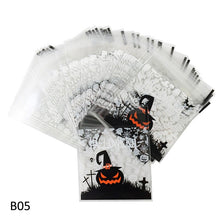 Load image into Gallery viewer, Cute Halloween Candy Bag Pumpkin Ghost Cookie Dessert Packaging Bags Self-adhesive Plastic Bags Supplies Trick Or Treat Gifts