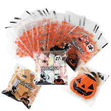 Load image into Gallery viewer, Cute Halloween Candy Bag Pumpkin Ghost Cookie Dessert Packaging Bags Self-adhesive Plastic Bags Supplies Trick Or Treat Gifts