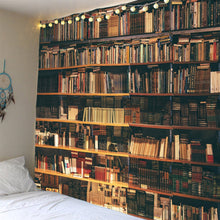 Load image into Gallery viewer, Library bookshelf tapestry environmentally friendly printing soft and easy-care decorative hanging cloth