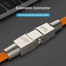 Load image into Gallery viewer, Cat6A Cat7 Cable Extender Junction Adapter Connection Box RJ45 Lan Cable Extension Connector Full Shielded Toolless