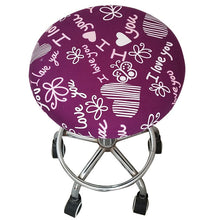 Load image into Gallery viewer, Round Chair Cover Bar Stool Cover Elastic Seat Cover Home Chair Slipcover Round Chair Bar Stool Floral Printed