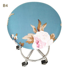 Load image into Gallery viewer, Round Chair Cover Bar Stool Cover Elastic Seat Cover Home Chair Slipcover Round Chair Bar Stool Floral Printed