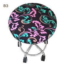 Load image into Gallery viewer, Round Chair Cover Bar Stool Cover Elastic Seat Cover Home Chair Slipcover Round Chair Bar Stool Floral Printed