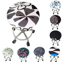 Load image into Gallery viewer, Round Chair Cover Bar Stool Cover Elastic Seat Cover Home Chair Slipcover Round Chair Bar Stool Floral Printed