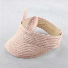 Load image into Gallery viewer, Lovely Smile Summer Empty Top Wide Brim Straw Visor Cap For Baby Props Kids Child Adjustable Cute Sun Hat For Boys Girls