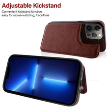 Load image into Gallery viewer, Luxury Slim Fit Premium Leather Cover For iPhone 11 12 mini Pro XR XS Max X 6 6s 7 8 Plus Wallet Card Slots Shockproof Flip Case