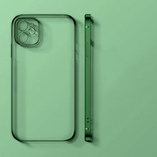 Load image into Gallery viewer, Luxury Square Frame Plating TPU Transparent Case for iPhone 12 11 Pro Max Mini iPhone X XR XS 7 8 Plus SE 2020 Soft Clear Cover