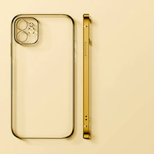 Load image into Gallery viewer, Luxury Square Frame Plating TPU Transparent Case for iPhone 12 11 Pro Max Mini iPhone X XR XS 7 8 Plus SE 2020 Soft Clear Cover