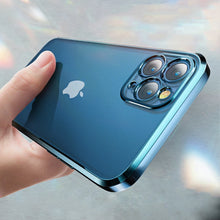 Load image into Gallery viewer, Luxury Square Frame Plating TPU Transparent Case for iPhone 12 11 Pro Max Mini iPhone X XR XS 7 8 Plus SE 2020 Soft Clear Cover