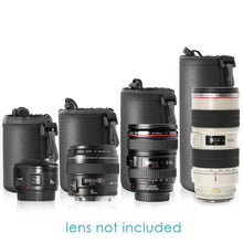 Load image into Gallery viewer, Waterproof Camera Lens Bag Drawstring Bag with S M L XL Size for Canon Sony Nikon DSLR Camera Lens Barrel Case with Hook