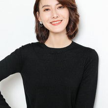 Load image into Gallery viewer, Women’s Sweaters Bottoms Sweater Thin Long-Sleeved O-Neck Wool Sweaters Knit Pullover