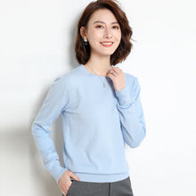 Load image into Gallery viewer, Women’s Sweaters Bottoms Sweater Thin Long-Sleeved O-Neck Wool Sweaters Knit Pullover