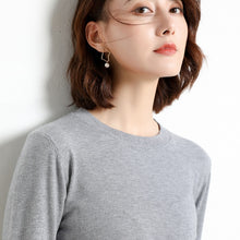 Load image into Gallery viewer, Women’s Sweaters Bottoms Sweater Thin Long-Sleeved O-Neck Wool Sweaters Knit Pullover
