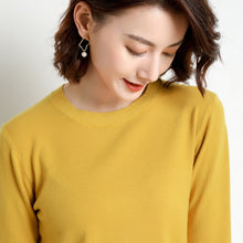 Load image into Gallery viewer, Women’s Sweaters Bottoms Sweater Thin Long-Sleeved O-Neck Wool Sweaters Knit Pullover