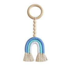 Load image into Gallery viewer, Macrame Rainbow Wall Hanging Decoration Boho Home Decor Party Supplies Baby Shower Dorm Kid Room Wood Bead Tassels Ornaments