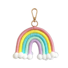 Load image into Gallery viewer, Macrame Rainbow Wall Hanging Decoration Boho Home Decor Party Supplies Baby Shower Dorm Kid Room Wood Bead Tassels Ornaments