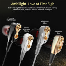 Load image into Gallery viewer, 3.5mm in-Ear Earphones Super Bass Dual Drive Headset Earbuds Earphone With Mic Universal For Smart Phone