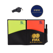 Load image into Gallery viewer, Soccer referee cards with pencel book coins set Toss unit Football whistles loudly Fair Play match referee equipment