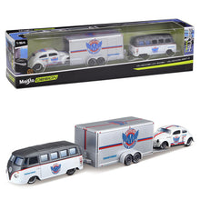 Load image into Gallery viewer, 1:64 2010 RAPTOR /2017 FORD GT HERITAGE Die casting manufacturing trailer model simulation model alloy car collection