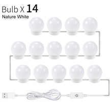 Load image into Gallery viewer, Makeup Mirror Vanity LED Light Bulbs USB Charging Port Mirror Lights Touch Adjustable Brightness Makeup Lighting Bulbs