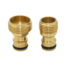 Load image into Gallery viewer, Male 1/2" 3/4" Quick Connector Brass nipple Faucet water gun adapter Garden tap Connector Adapter 1pcs