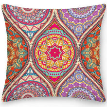Load image into Gallery viewer, Polyester Pillow Case Square Cushion Cover Throw Pillow Double Sides Ethnic Flower Bohemian Office Sofa Pillows Home Decoration