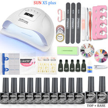 Load image into Gallery viewer, Manicure Set Gel Nail Polish Set With UV Nail Lamp And Nail Drill Machine For Gel Nail Set 40/30/20/10 Color Nail Polish Kit