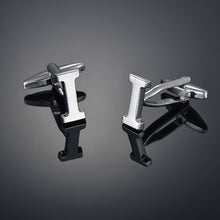 Load image into Gallery viewer, Men's French Shirt Cuff Links Male Cuff Links for Men Gift for Men 26 Letters A-Z High Quality Brass Silver Color Cufflinks