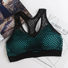 Load image into Gallery viewer, Yoga Bra Mesh Sports Bra Hollow Out Padded Running Vest Women