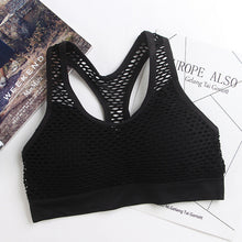 Load image into Gallery viewer, Yoga Bra Mesh Sports Bra Hollow Out Padded Running Vest Women