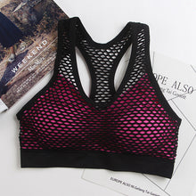 Load image into Gallery viewer, Yoga Bra Mesh Sports Bra Hollow Out Padded Running Vest Women